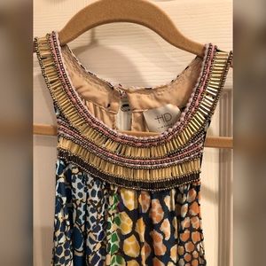 Anthropologie HD in Paris sz 12 beaded maxi dress